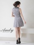 画像21: 【ANDY/アンディ】グレンチェック/ ジャケット風/ ノースリーブ/ Aライン/ フレア/ ミニドレス/ キャバドレス[OF05] (21)