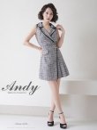 画像19: 【ANDY/アンディ】グレンチェック/ ジャケット風/ ノースリーブ/ Aライン/ フレア/ ミニドレス/ キャバドレス[OF05] (19)