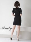 画像4: 【ANDY Fashion Press vol.14 掲載商品】バイカラー/ 五分袖/ 半袖/ 袖あり/ パイピング/ クロスリボン/ ボタン/ タイト/ ミニドレス/ キャバドレス[OF05] (4)