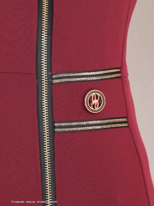 画像43: 【ANDY/アンディ】ジップデザイン/ シンプル/ ワンカラー/ ハイネック/ ノースリーブ/ タイト/ ミニドレス/ キャバドレス[OF05] (43)