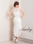 画像19: 【Andy ANDY Fashion Press 15 COLLECTION 02】フラワーレース/ ウエストシアー/ ノースリーブ/ マーメイド/ テールカット/ フリル/ ミディアムドレス/ キャバドレス[OF05] (19)