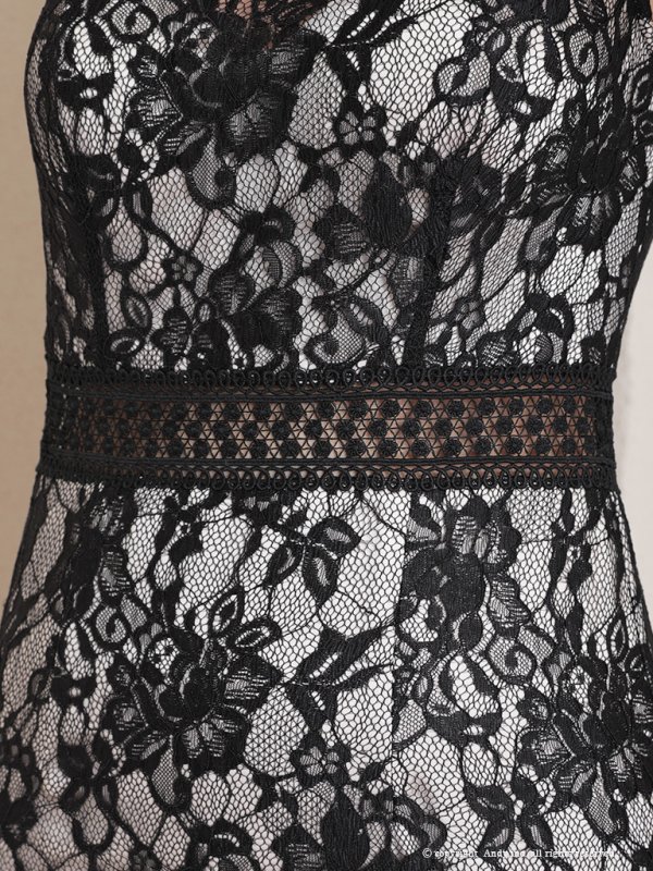 画像21: 【Andy ANDY Fashion Press 15 COLLECTION 02】フラワーレース/ ウエストシアー/ ノースリーブ/ マーメイド/ テールカット/ フリル/ ミディアムドレス/ キャバドレス[OF05] (21)