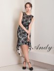 画像10: 【Andy ANDY Fashion Press 15 COLLECTION 02】フラワーレース/ ウエストシアー/ ノースリーブ/ マーメイド/ テールカット/ フリル/ ミディアムドレス/ キャバドレス[OF05] (10)