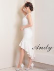 画像18: 【Andy ANDY Fashion Press 15 COLLECTION 02】フラワーレース/ ウエストシアー/ ノースリーブ/ マーメイド/ テールカット/ フリル/ ミディアムドレス/ キャバドレス[OF05] (18)