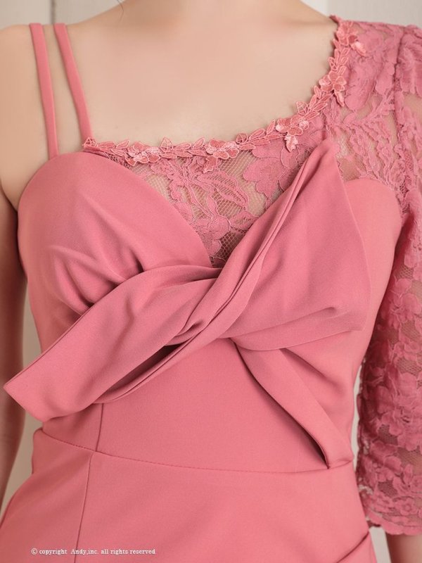 画像15: 【Andy ANDY Fashion Press 15 COLLECTION 03】ワンショルダー/ キャミソール/ 袖あり/ フラワーレース/ ワンカラー/ タイト/ ミニドレス/ キャバドレス[OF05] (15)
