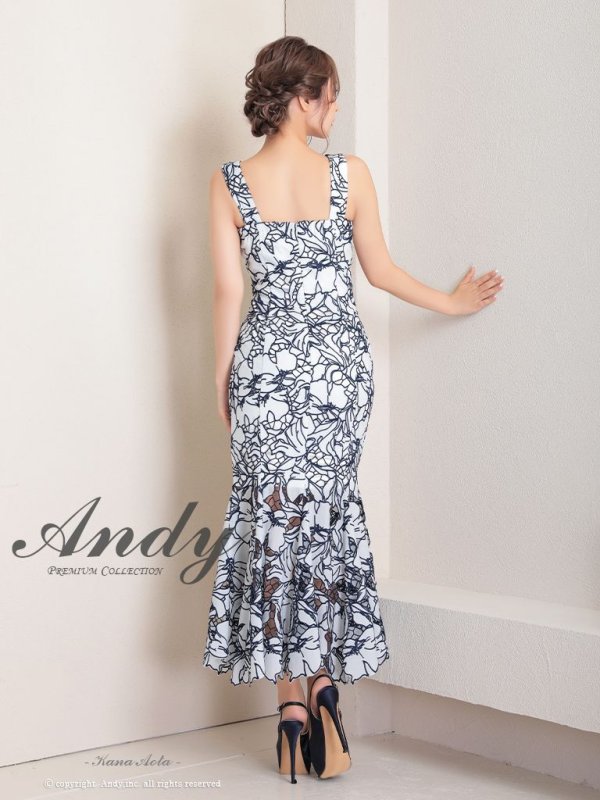 画像11: 【Andy ANDY Fashion Press 15 COLLECTION 07】マーメイド/ フリルデザイン/ 総レース/ ノースリーブ/ タイト/ ワンピース/ ロングドレス/ キャバドレス[OF05] (11)