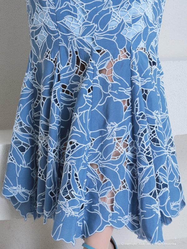 画像7: 【Andy ANDY Fashion Press 15 COLLECTION 07】マーメイド/ フリルデザイン/ 総レース/ ノースリーブ/ タイト/ ワンピース/ ロングドレス/ キャバドレス[OF05] (7)