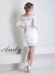 画像5: 【Andy ANDY Fashion Press 15 COLLECTION 04】オフショルダー/ 七分袖/ 長袖/ 袖あり/ フラワーレース/ セットアップ/ タイト/ ミニドレス/ キャバドレス[OF05] (5)