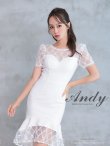 画像26: 【Andy ANDY Fashion Press 16 COLLECTION 06】ドットレース/ シアー/ 半袖/ 袖あり/ テールカット/ フリル/ ミディアムドレス/ キャバドレス[OF05] (26)