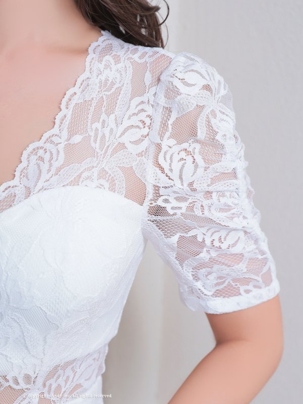 画像21: 【Andy ANDY Fashion Press 17 COLLECTION 01】マーメイド/ ワンカラー/ レース/ シアー/ 袖あり/ 半袖/ ミディアムドレス/ キャバドレス[OF05] (21)