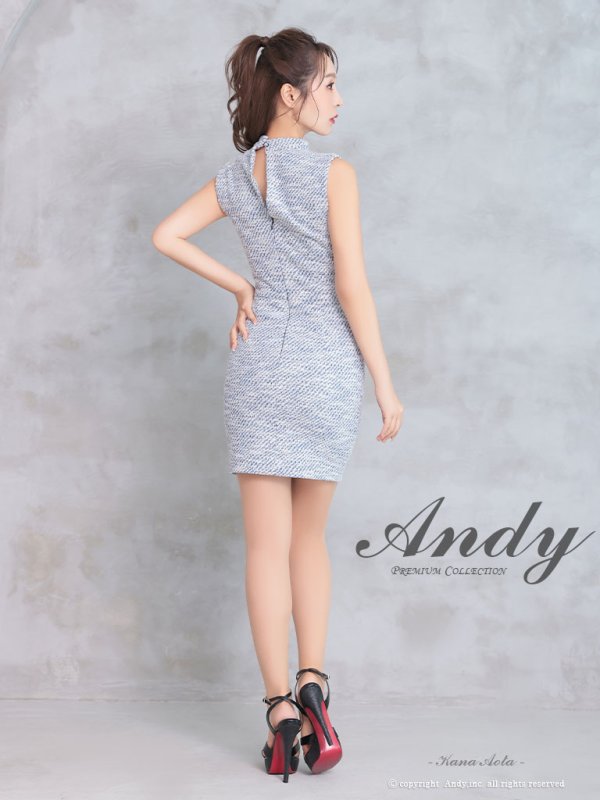 画像25: 【LIMITED SALE開催中！! 11月11日より順次発送予定】【Andy ANDY】ジップデザイン/ ツイード/ ハイネック/ ノースリーブ/ タイト/ ミニドレス/ キャバドレス[OF05] (25)
