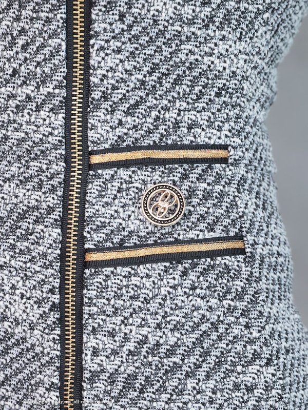画像19: 【LIMITED SALE開催中！! 11月11日より順次発送予定】【Andy ANDY】ジップデザイン/ ツイード/ ハイネック/ ノースリーブ/ タイト/ ミニドレス/ キャバドレス[OF05] (19)