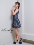 画像10: XSサイズあり【ANDY/アンディ】総レース/ 襟付き/ フロントジッパー/ ベルト/ ノースリーブ/ プリーツ/ Aライン/ フレア/ ミニドレス/ キャバドレス[OF05] (10)