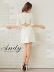 画像13: XSサイズあり【ANDY/アンディ】フロントジップ/ バイカラー/ チェーン/ 袖あり/ 七分袖/ フレア/ ミニドレス/ キャバドレス[OF05] (13)
