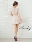 画像21: XSサイズあり【ANDY/アンディ】フロントジップ/ バイカラー/ チェーン/ 袖あり/ 七分袖/ フレア/ ミニドレス/ キャバドレス[OF05] (21)