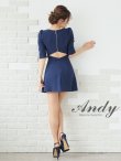 画像28: XSサイズあり【ANDY/アンディ】フロントジップ/ バイカラー/ チェーン/ 袖あり/ 七分袖/ フレア/ ミニドレス/ キャバドレス[OF05] (28)