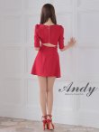 画像46: XSサイズあり【ANDY/アンディ】フロントジップ/ バイカラー/ チェーン/ 袖あり/ 七分袖/ フレア/ ミニドレス/ キャバドレス[OF05] (46)