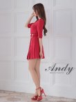 画像45: XSサイズあり【ANDY/アンディ】フロントジップ/ バイカラー/ チェーン/ 袖あり/ 七分袖/ フレア/ ミニドレス/ キャバドレス[OF05] (45)