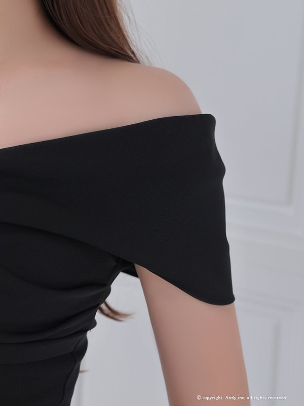 画像13: 【ANDY/アンディ】アシメデザイン/ オフショル/ シンプル/ ワンカラー/ タック/ アシメ/ タイト/ ミニドレス/ キャバドレス[OF05] (13)