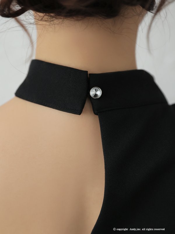 画像19: XSサイズあり【ANDY/アンディ】アシメデザイン/ ジップ/ シンプル/ ワンカラー/ ハイネック/ ノースリーブ/ タイト/ ミニドレス/ キャバドレス[OF05] (19)