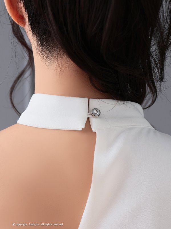 画像6: XSサイズあり【ANDY/アンディ】アシメデザイン/ ジップ/ シンプル/ ワンカラー/ ハイネック/ ノースリーブ/ タイト/ ミニドレス/ キャバドレス[OF05] (6)