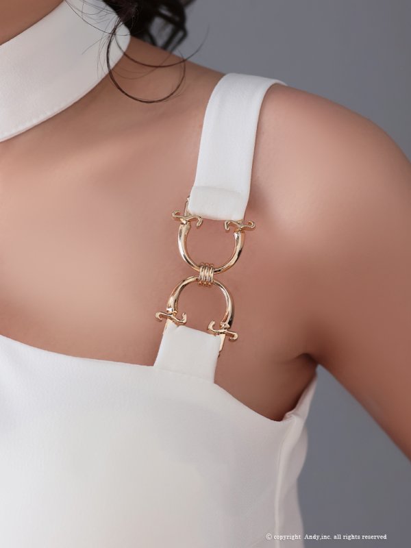 画像7: XSサイズあり【ANDY/アンディ】アシメデザイン/ ジップ/ シンプル/ ワンカラー/ ハイネック/ ノースリーブ/ タイト/ ミニドレス/ キャバドレス[OF05] (7)