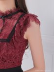 ワインレッドブラック　モデル：あみ　身長：163cm　着用サイズ：Sサイズ