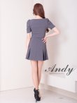画像44: XSサイズあり【ANDY/アンディ】フロントジップ/ 半袖/ 袖あり/ ストレッチ/ ボックスプリーツ/ フレア/ セットアップ/ ミニドレス/ キャバドレス[OF05] (44)