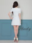 画像43: XSサイズあり【ANDY/アンディ】フロントジップ/ 半袖/ 袖あり/ ストレッチ/ ボックスプリーツ/ フレア/ セットアップ/ ミニドレス/ キャバドレス[OF05] (43)