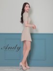 画像4: XSサイズあり【ANDY/アンディ】フロントジップ/ 半袖/ 袖あり/ ストレッチ/ ボックスプリーツ/ フレア/ セットアップ/ ミニドレス/ キャバドレス[OF05] (4)