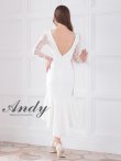 画像4: 【ANDY/アンディ】 シアー/ ジップ/ 長袖/ 七分袖/ テールカット/ マーメイド/  膝丈/ ミディアムドレス/ キャバドレス[OF05] (4)