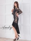 画像19: 【ANDY/アンディ】 シアー/ ジップ/ 長袖/ 七分袖/ テールカット/ マーメイド/  膝丈/ ミディアムドレス/ キャバドレス[OF05] (19)