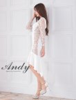 画像3: 【ANDY/アンディ】 シアー/ ジップ/ 長袖/ 七分袖/ テールカット/ マーメイド/  膝丈/ ミディアムドレス/ キャバドレス[OF05] (3)