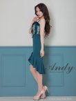 画像28: 【ANDY/アンディ】 フラワーレース/  リボンデザイン/  テールカット/ フリル/  膝丈/ ミディアムドレス/ キャバドレス[OF05] (28)