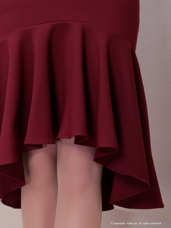 画像18: 【ANDY/アンディ】 フリル/ マーメイド/ カットアウト/ 無地/ オフショルデザイン/ ミディアムドレス/ キャバドレス[OF05] (18)