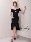 画像21: 【ANDY/アンディ】 フリル/ マーメイド/ カットアウト/ 無地/ オフショルデザイン/ ミディアムドレス/ キャバドレス[OF05] (21)