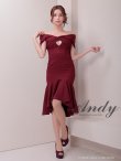 画像13: 【ANDY/アンディ】 フリル/ マーメイド/ カットアウト/ 無地/ オフショルデザイン/ ミディアムドレス/ キャバドレス[OF05] (13)
