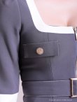 チャコールグレーxホワイト モデル：あみ　身長：163cm　着用サイズ：Sサイズ