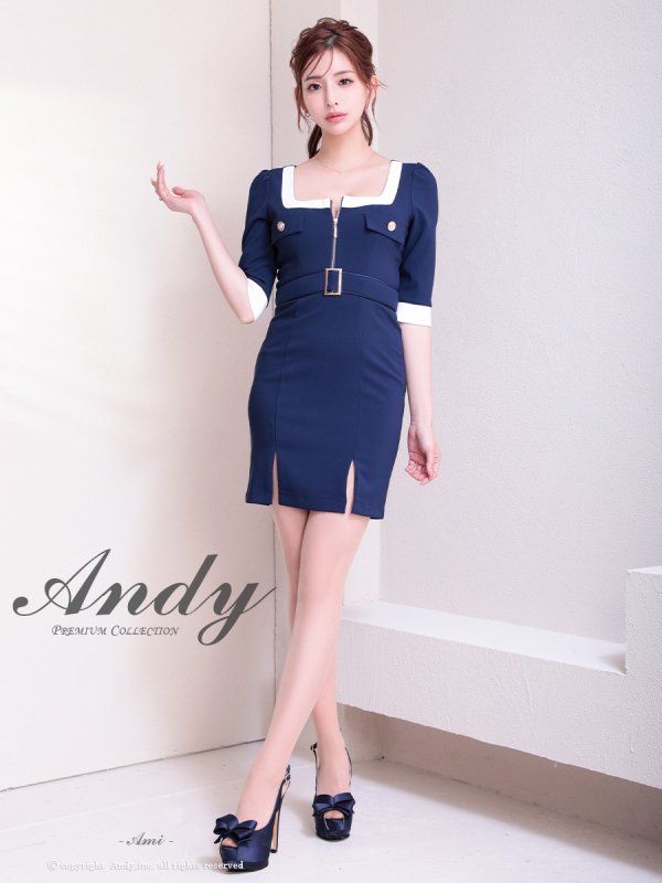 ネイビーxホワイト モデル:あみ 身長:163cm 着用サイズ:Sサイズ