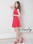 画像2: 【ANDY/アンディ】ダブルファスナー/ ハイネック/ ノースリーブ/ フレア/ ミニドレス/ キャバドレス[OF05] (2)