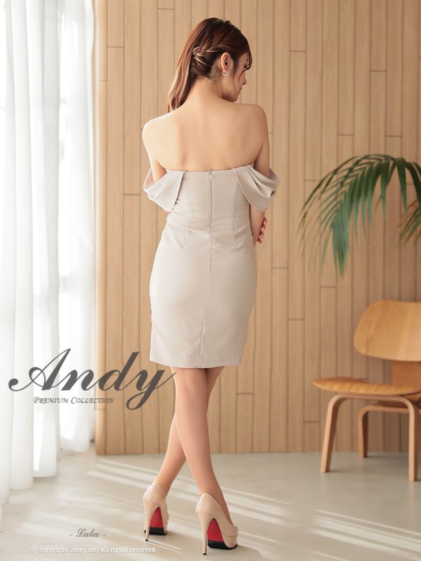 画像6: XSサイズあり【ANDY/アンディ】2way/ オフショルダー/ ベア/ カシュクール/ タイト/ ミニドレス/ キャバドレス[OF05] (6)