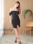 画像13: XSサイズあり【ANDY/アンディ】2way/ オフショルダー/ ベア/ カシュクール/ タイト/ ミニドレス/ キャバドレス[OF05] (13)