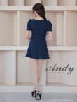 画像24: 【ANDY/アンディ】スクエアネック/ パフスリーブ/ 袖あり/ フロントジップ/ プリーツ/ フレア/ セットアップ/ ミニドレス/ キャバドレス[OF05] (24)