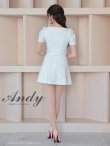 画像34: 【ANDY/アンディ】スクエアネック/ パフスリーブ/ 袖あり/ フロントジップ/ プリーツ/ フレア/ セットアップ/ ミニドレス/ キャバドレス[OF05] (34)