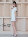 画像33: 【ANDY/アンディ】スクエアネック/ パフスリーブ/ 袖あり/ フロントジップ/ プリーツ/ フレア/ セットアップ/ ミニドレス/ キャバドレス[OF05] (33)