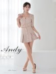 画像18: 【ANDY/アンディ】フロントジップ/ 半袖/ 袖あり/ スクエアネック/ ボタン/ ストレッチ/ フレア/ セットアップ/ ミニドレス/ キャバドレス[OF05] (18)