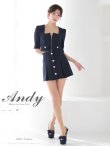 画像26: 【ANDY/アンディ】フロントジップ/ 半袖/ 袖あり/ スクエアネック/ ボタン/ ストレッチ/ フレア/ セットアップ/ ミニドレス/ キャバドレス[OF05] (26)