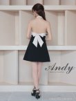 画像13: 【ANDY/アンディ】ホルターネック/ バスト切り替え/ フロントジップ/ ハイネック/ ビジュー/ リボン/ フレア/ ミニドレス/ キャバドレス[OF05] (13)