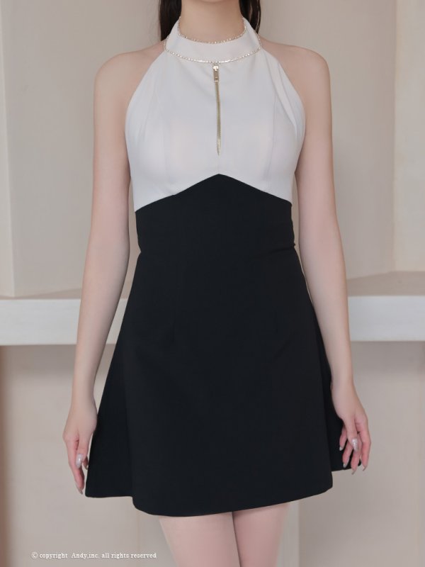 ベージュxブラック モデル：あみ　身長：163cm　着用サイズ：Sサイズ