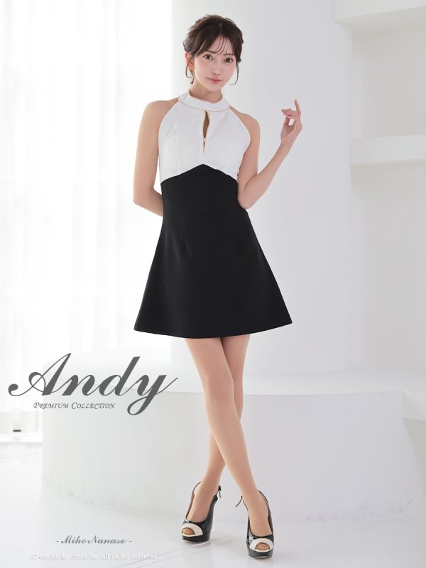 ホワイトxブラック モデル：七瀬みほ　身長：162cm　着用サイズ：Sサイズ